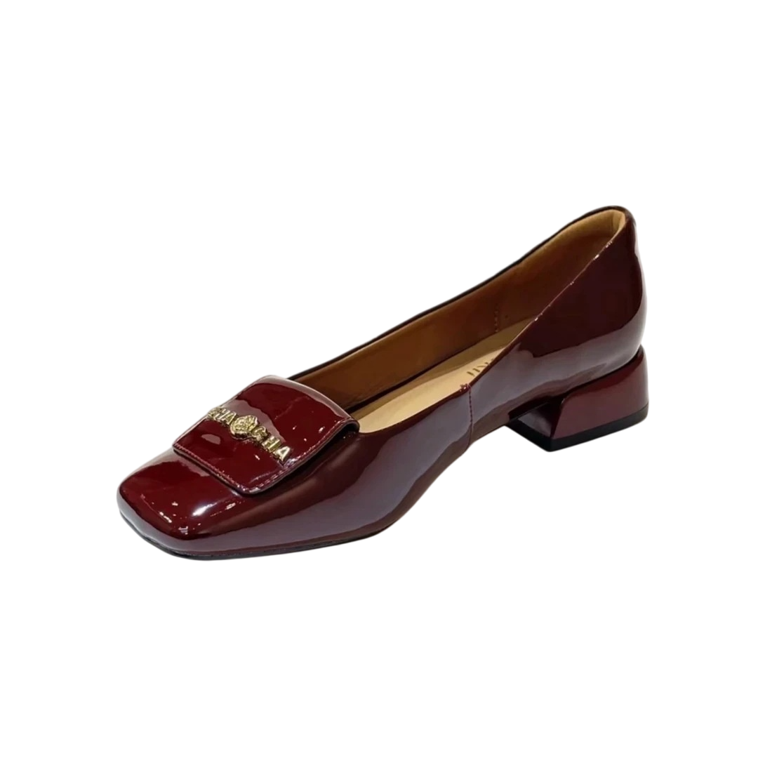 Women'S Shoes Plus Size - Zapatos de tacón cuadrado retro para