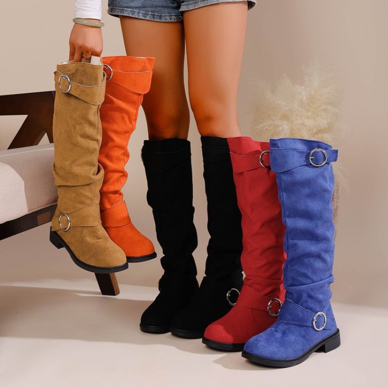High Knee Heel Boots - Botas Vaqueras Vintage Estilo Western, Cómodas,