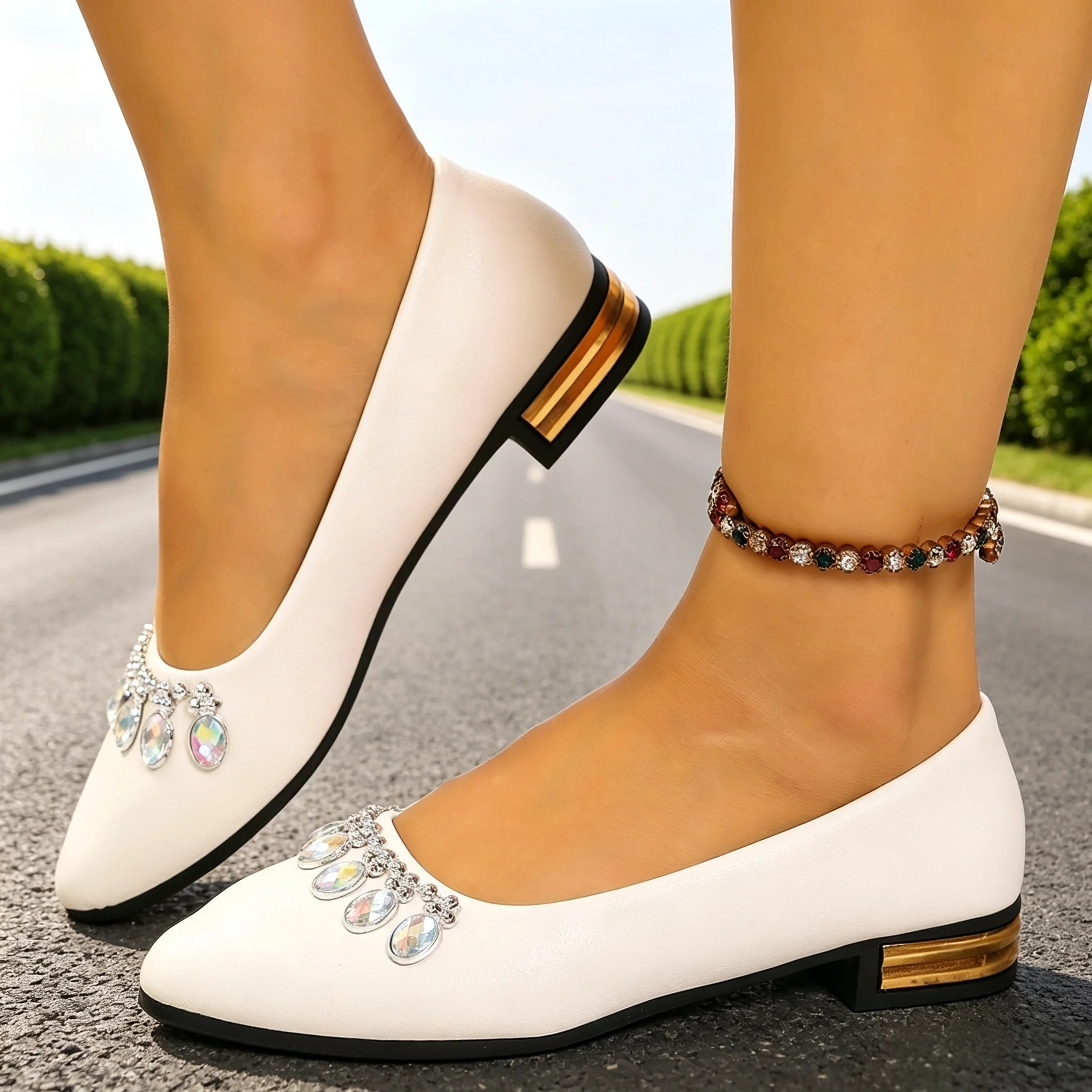 Women'S Shoes Plus Size - Zapatos Planos de Mujer con Punta