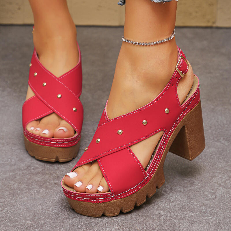 Women Shoes Formal - Sandalias de gladiador con correa cruzada