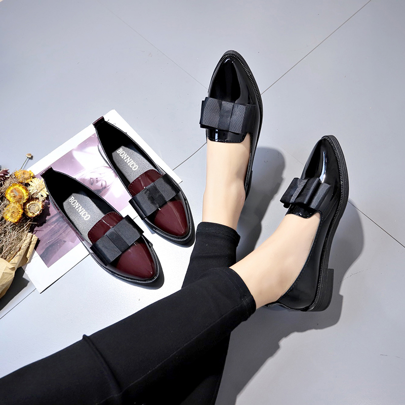 Zapatos Planos de Piel Sintéti - Women Shoes Formal reseña y precio