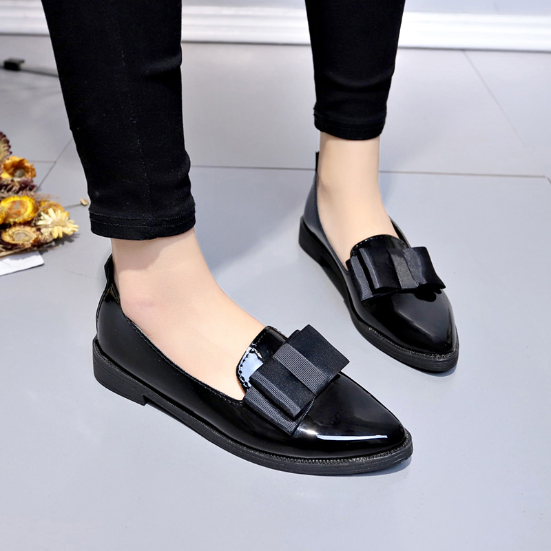 Zapatos Planos de Piel Sintéti - Women Shoes Formal reseña y precio